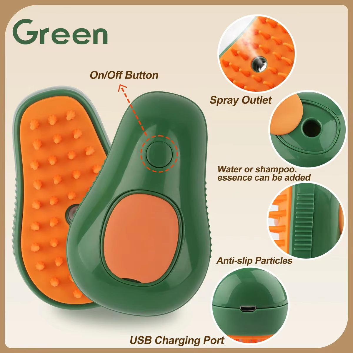 Cepillo De Vapor 3 En 1 Para Perros Y Gatos Mimo